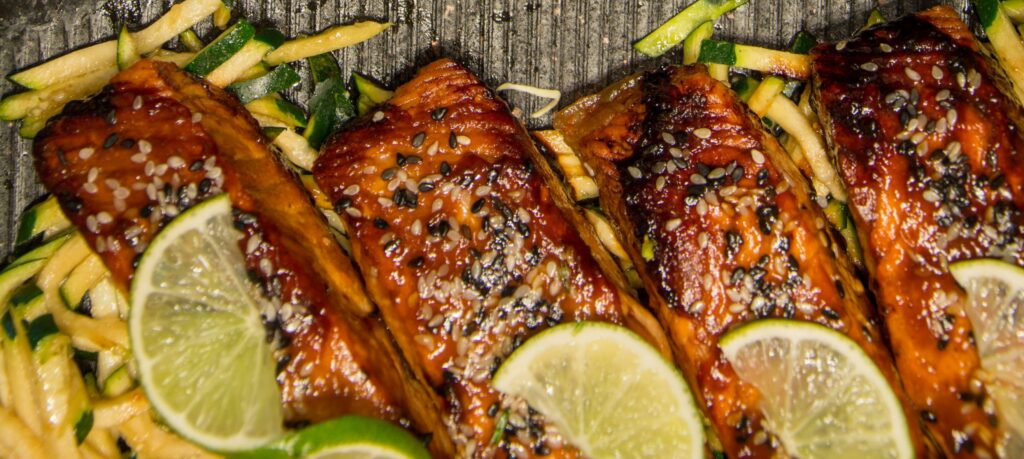 Keto diet fried salmon